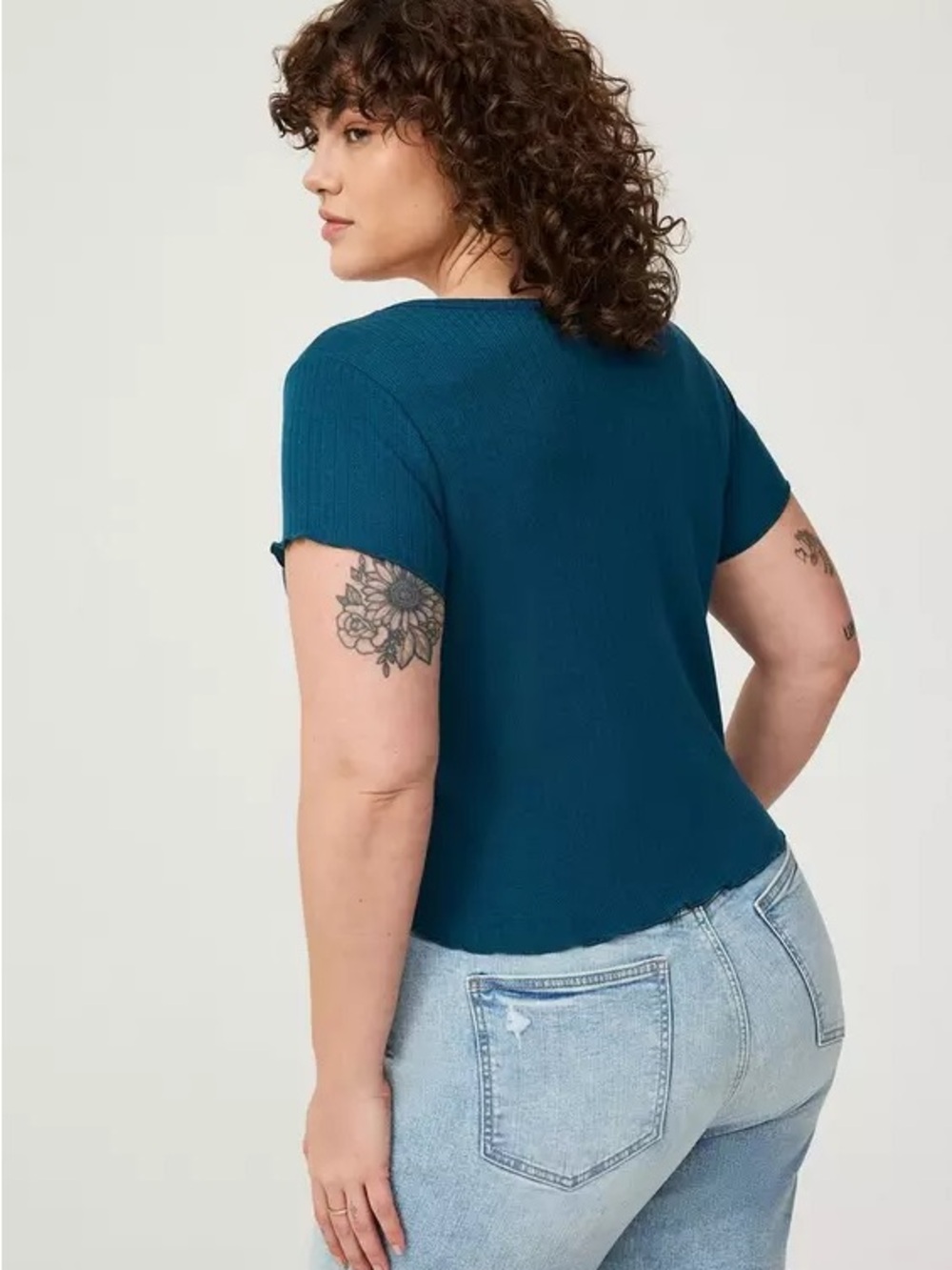 Torrid Button-Up Tee - Picture 3 of 6
